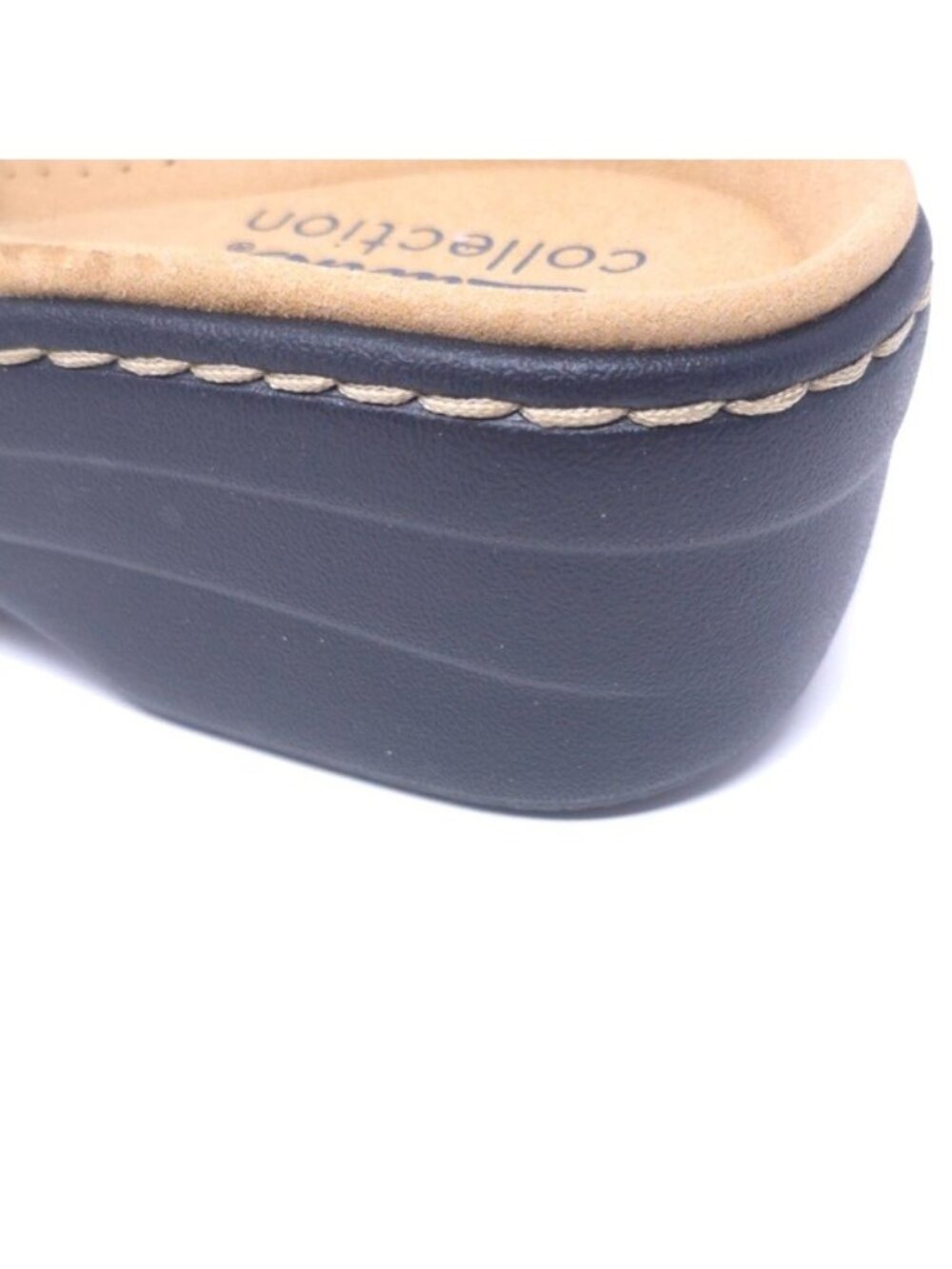 Clarks Collection Merliah Karli Wedge Sandal Metallic Leather 6M - Picture 8 of 10